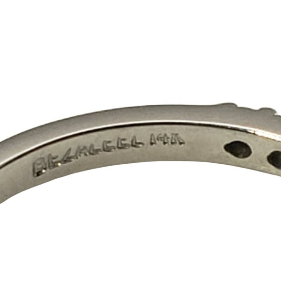 Vintage 14 Karat White Gold and Diamond Band Ring Size 7 #11823 - Picture 7 of 9